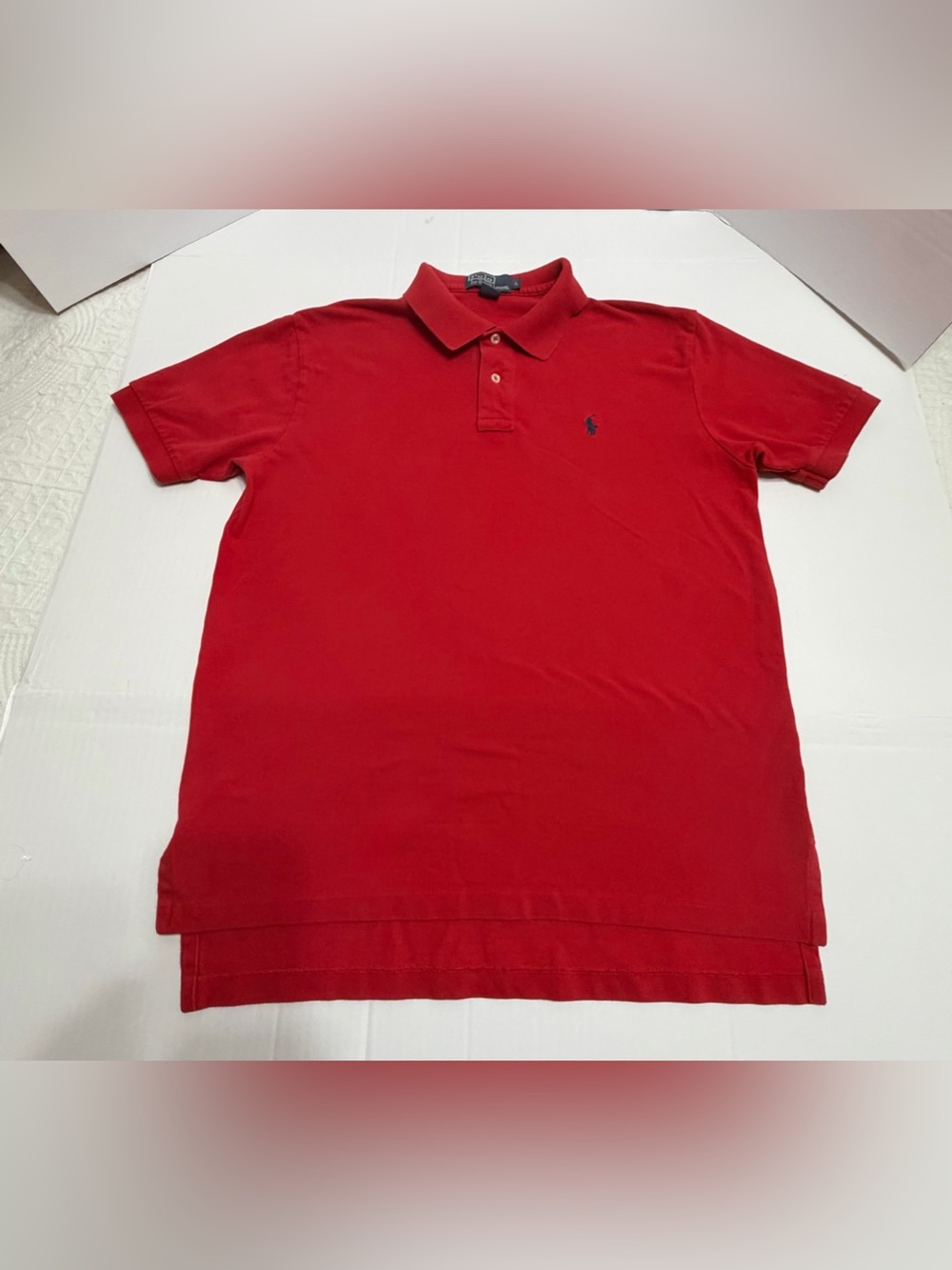 Ralph Lauren Men's Red Polo Shirt with Embroidered Pony